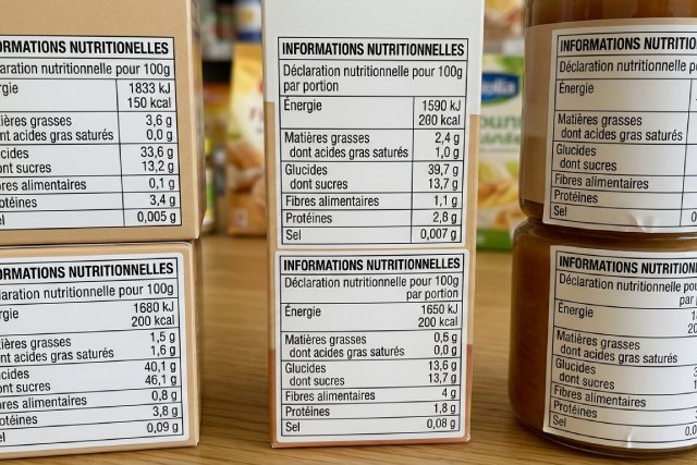 étiquettes nutritionnelles