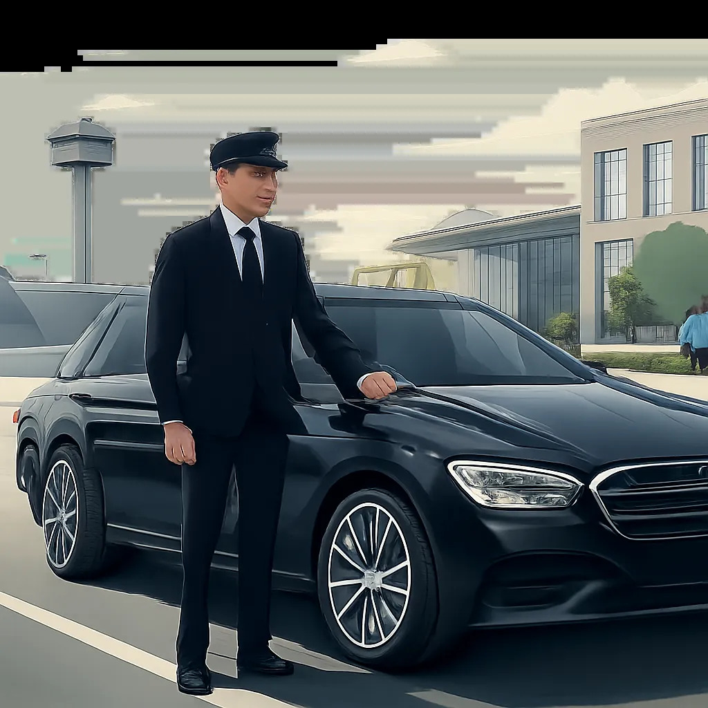 Illustration d’un taxi haut de gamme à Massy, prêt pour un transfert vers Orly ou la Gare TGV. L’image évoque la fiabilité, le confort et la ponctualité d’un service réservé à l’avance.