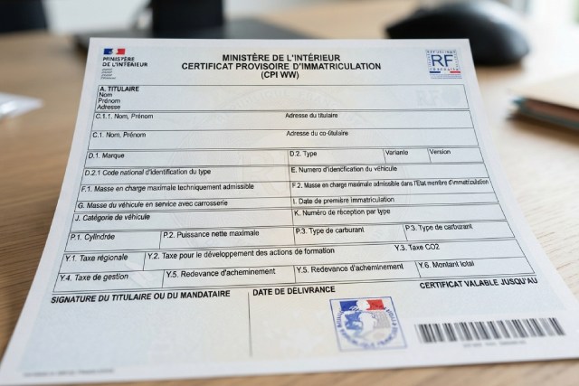 Carte Grise Provisoire